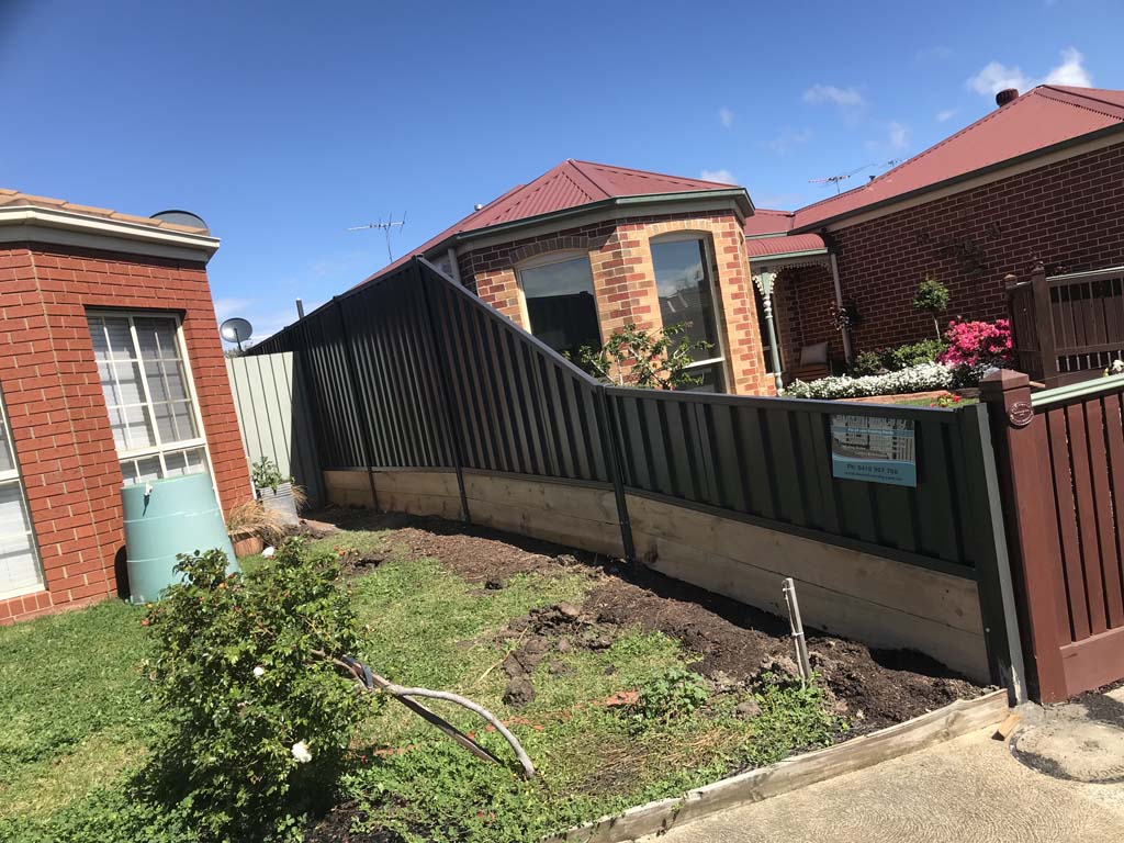 Colorbond rake and low section