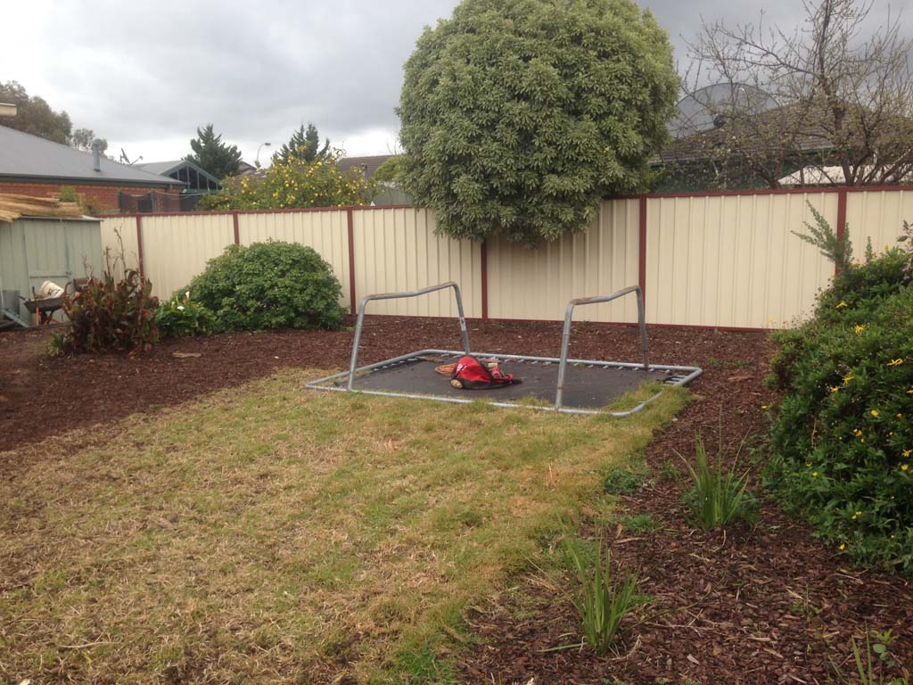 Traditional old style colorbond fence