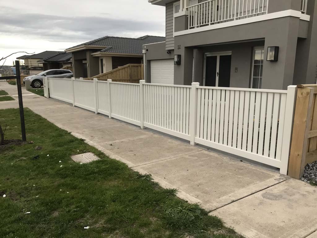Capped picket fence wollert surfmist
