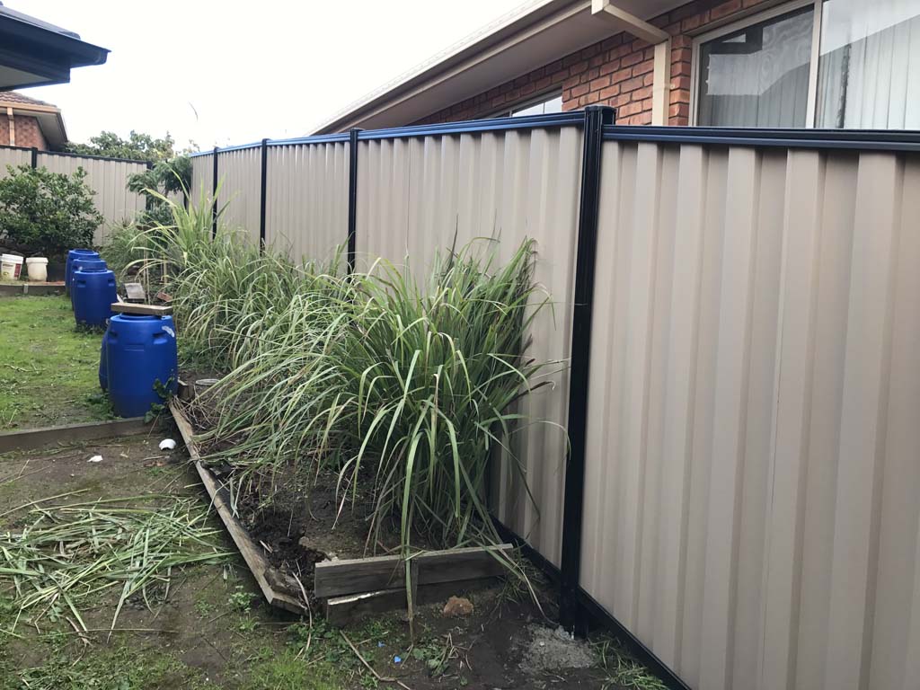 Colourbond black and riversand epping