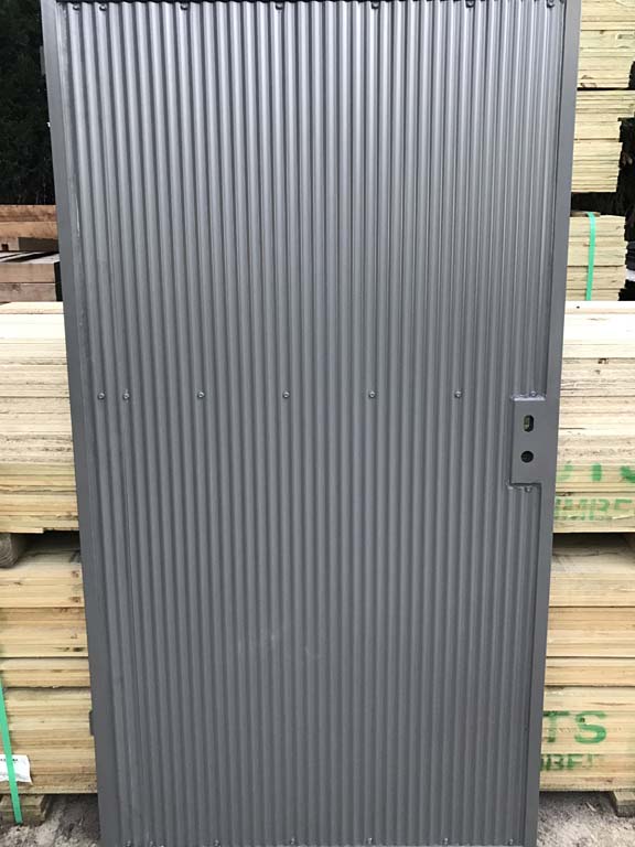 Mini corrigated sheeting inside solid frame with lock box