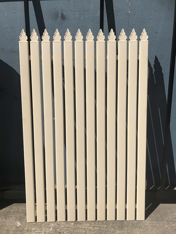 Powder coated picket gate